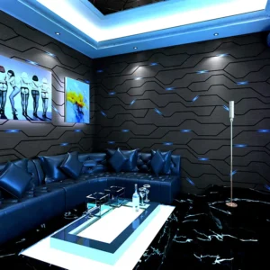 KTV Wallpaper Wall Covering 3D Stereo Music Bar Decor Flash Technology Sense Gaming Room Wall Paper Decoration