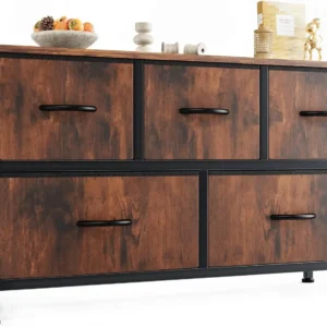 Dresser for Bedroom, Storage with 5 Drawer Closet Chest