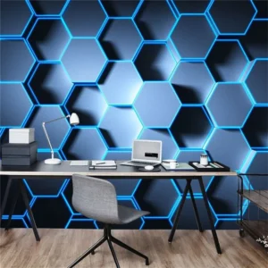 Customized mural 3D three-dimensional geometric wallpaper