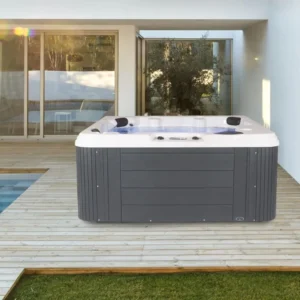 Outdoor Spa Bathtub with LED Waterfall
